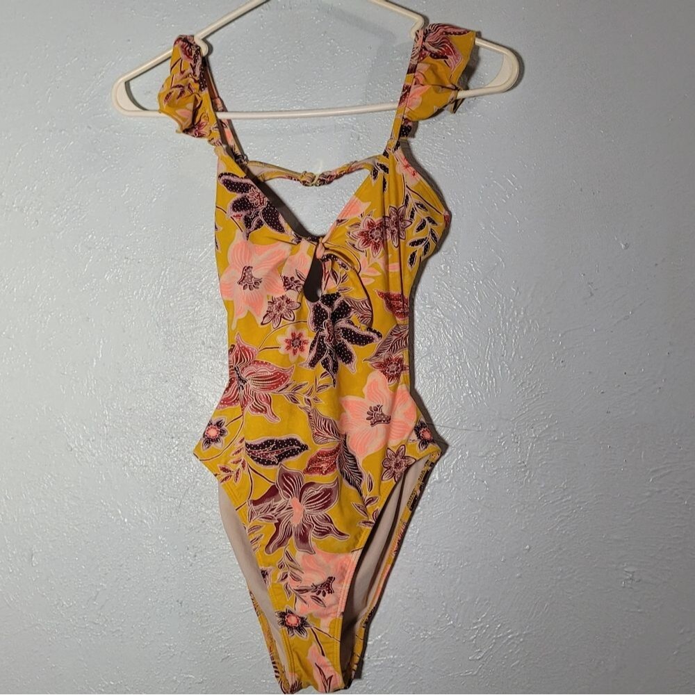No Boundaries Floral One-Piece Swimsuit Size 3/5